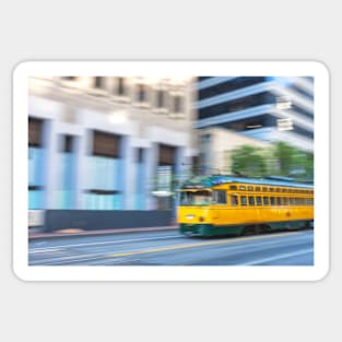 Yellow Cable Car Sticker